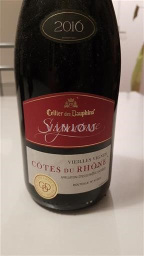 Rhônetal Côtes du Rhône Cellier Des Dauphins Signature 2016