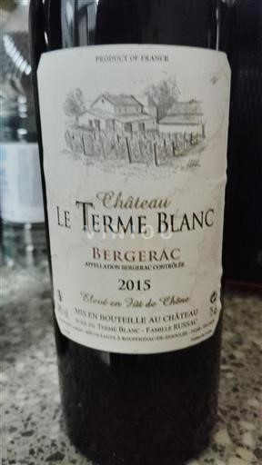 Sudoeste Bergerac Château Le Terme Blanc 2015