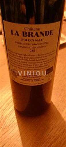 Bordeaux Fronsac Château La Brande 2019
