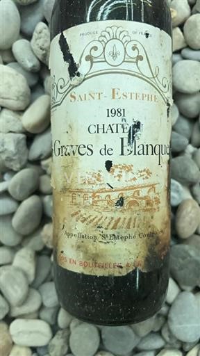 Bordéus Saint-Estèphe Château Graves De Blanquet 1981