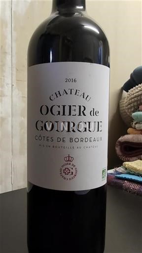 Wines Rouge sec Château Ogier De Gourgue 2016 France Bordeaux Côtes-de-Bordeaux AOC
