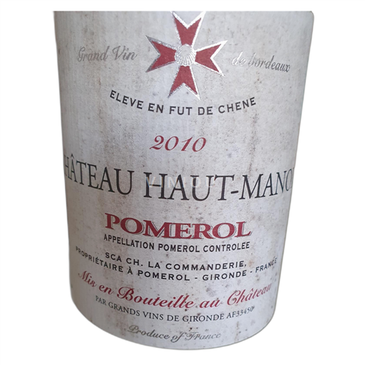 Bordeaux Pomerol Château Haut-Manoir 2010