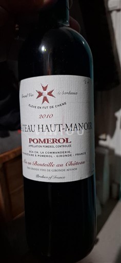 Bordeaux Pomerol Château Haut-Manoir 2010