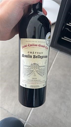 Bordeaux Saint-Émilion Grand Cru Grand Cru Château Moulin Bellegrave Tradition 2020