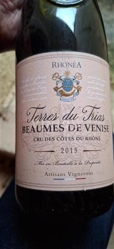 Rhônedalen Beaumes de Venise Rhoneas Terres du Trias 2015