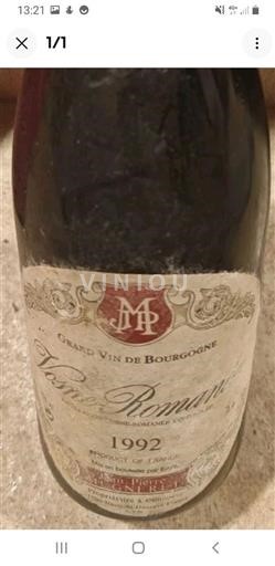 Bourgondië Vosne-Romanée Jeanpierre Mugneret 1992