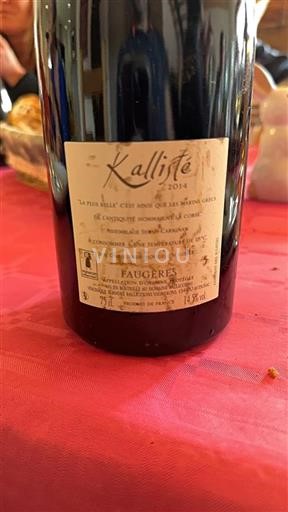 Languedoc Faugères Domaine Balliccioni Kallisté 2014