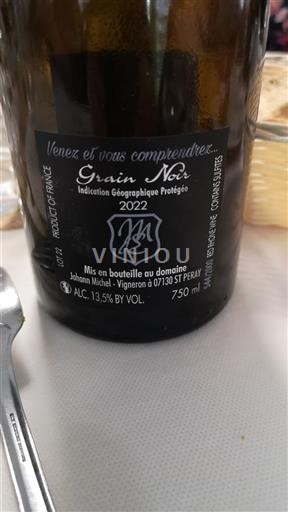 Valle del Rodano Non specificato Johann Michel Grain Noir 2022