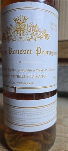 Bordeaux Sauternes Premier Cru Rousset Peyraguey Crème de Tête Non-Vintage