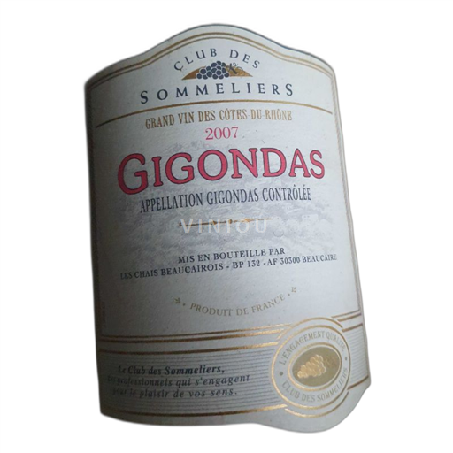Rona dolina Gigondas Club Des Sommeliers 2007