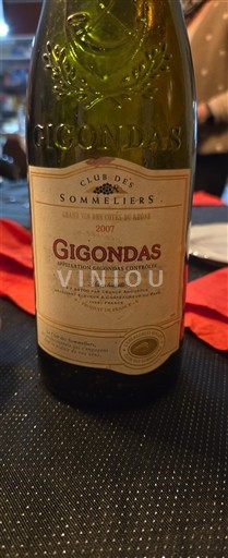 Thung lũng Rhône Gigondas Club Des Sommeliers 2007