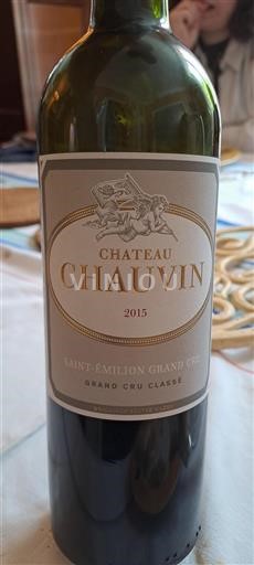 Bordeaux Saint-Émilion Grand Cru Classé Chauvin 2015