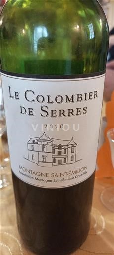 Bordéus Montagne-saint-émilion Le Colombier De Serres 2020