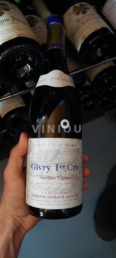 Borgogna Givry Premier Cru Domaine Tatraux Jean Et Fils Vieilles Vignes 2018