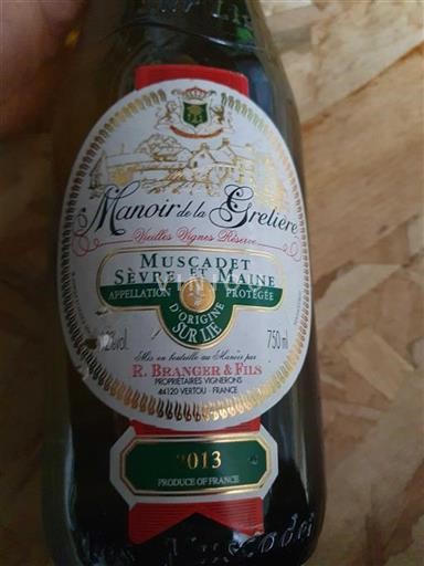 Loirevallei Muscadet-Sèvre-et-Maine Manoir De La Grelière Vieilles Vignes Réserve 2013