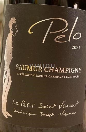 Loiretal Saumur Le Petit Saint Vincent Pélo 2021