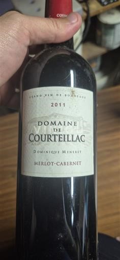 Bordeaux Không được chỉ định Domaine Courteillac Merlot-Cabernet 2011