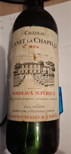 Bordéus Bordeaux Superior Château Canet La Chapelle 1976