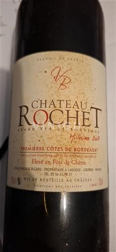 Burdeos Primeras Colinas de Burdeos Château Rochet 2007