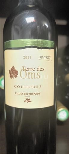 Rosellón Collioure Cellier Des Templiers Terre des Oms 2011