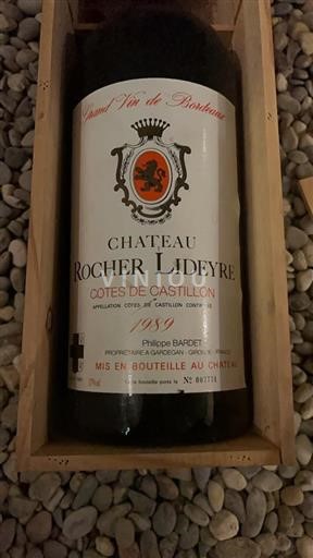 Burdeos Castillon-costas-de-burdeos Château Rocher Lideyre 1989
