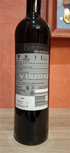 Aragon Cariñena Bodegas Paniza Baturrica 2018