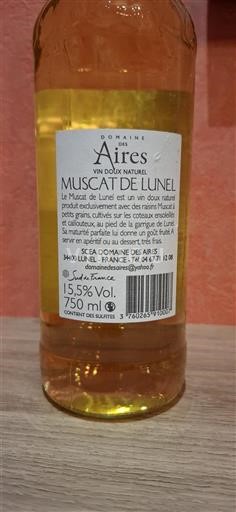 Languedoc Muscat-de-lunel Domaine Des Aires 2023