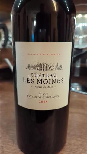 Bordeaux Blaye-Côtes-de-Bordeaux Château Les Moines 2018