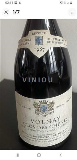 Burgundy Not Specified Premier Cru Château Meursault Clos des Chênes 1987
