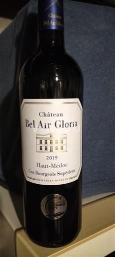 Wines Rouge sec Château Bel Air Gloria 2019 France Bordeaux Haut-Médoc AOC