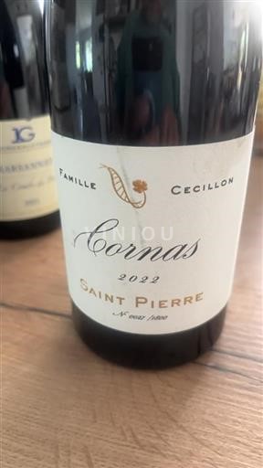 Vin Rouge sec Saint Pierre Famille Cecillon 2022 France Vallée du Rhône Cornas AOC