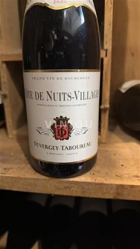 Bourgogne Côte de Nuits-byar Duvergeytaboureau 2020
