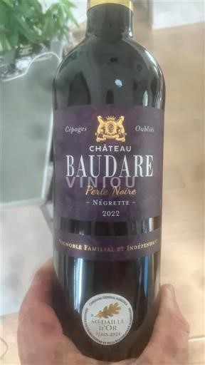 Sud-Ovest Fronton Château Baudare Perle Noire 2022