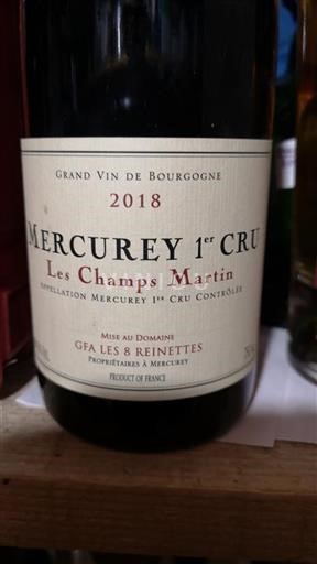 Bourgogne Ospecificerad Premier Cru Gfa Les 8 Reinette Les Champs Martin 2018