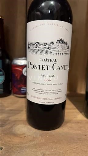 Burdeos Pauillac Grand Cru Château Pontetcanet 1996