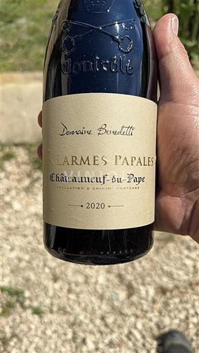 Rhônen laakso Châteauneuf-du-Pape Domaine Benedetti Les Larmes Papales 2020