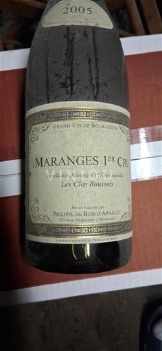Borgonha Não especificado Premier Cru Philippe De Bois Arnauld Les Clos Roussots 2005