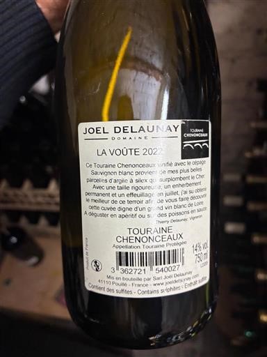 Valle del Loira Touraine-Chenonceaux Domaine S Joël Delaunay La Voûte 2022