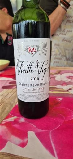 Bordéus Côtes-de-bourg Château Kalon Nodoz Vieille Vigne 2016