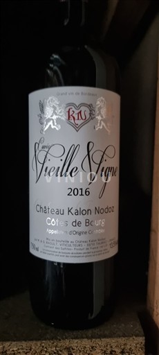 Bordeaux Côtes-de-bourg Château Kalon Nodoz Vieille Vigne 2016