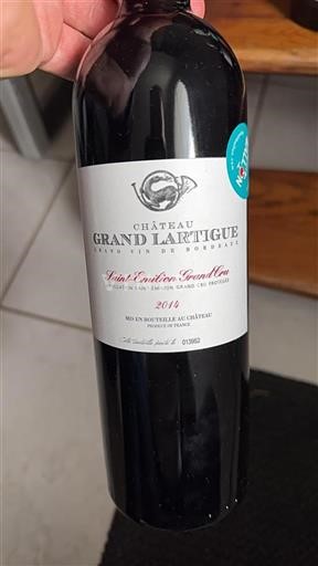 Bordeaux Saint-Émilion Grand Cru Grand Cru Château Grand Lartigue 2014