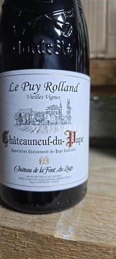 Valle del Ródano Châteauneuf-du-Pape. Château La Font Du Loup Le Puy Rolland Vieilles Vignes 2023