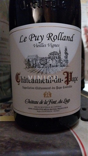 Rhône-dalen Châteauneuf-du-Pape Château La Font Du Loup Le Puy Rolland Vieilles Vignes 2020