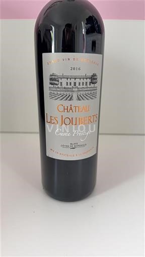 Bordeaux Blaye Côtes de Bordeaux Château Les Jouberts Prestige 2016