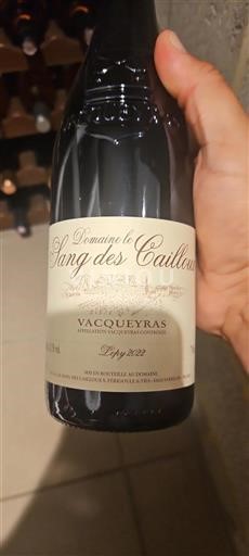 Vin Rouge sec Lopy Domaine Sang des Cailloux 2022 France Vallée du Rhône Vacqueyras AOC