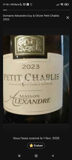 Borgoña Petit-chablis Maison Alexandre 2023