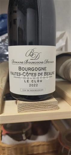 Burgundi Beaunen Ylämaat Domaine Bourgognedevaux Le Clou 2022