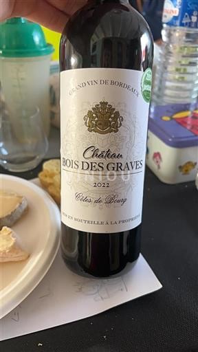 Bordeaux Côtes de Bourg Bois Des Graves 2022