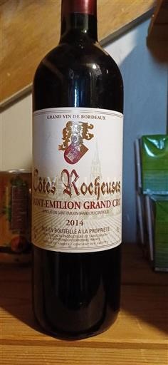 Burdeos Saint-Émilion Gran Cru Grand Cru Côtes Rocheuses 2014