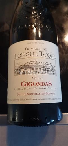 Rhônedalen Gigondas Domaine Longue Toque 2014